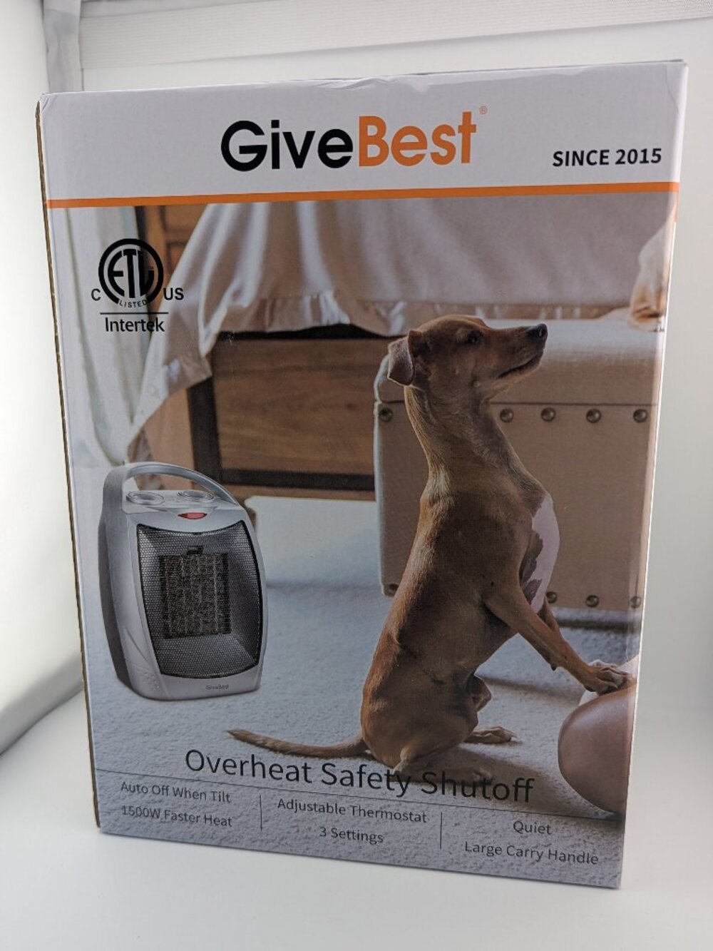GiveBest PTC-905 Ceramic Space Heater – 1500W / 750W – Tested & Working